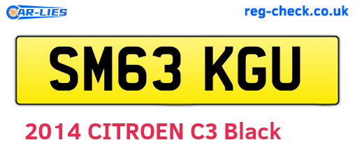 SM63KGU are the vehicle registration plates.