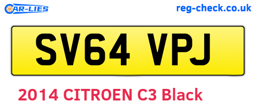 SV64VPJ are the vehicle registration plates.
