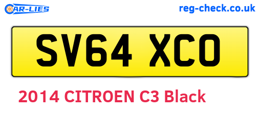 SV64XCO are the vehicle registration plates.