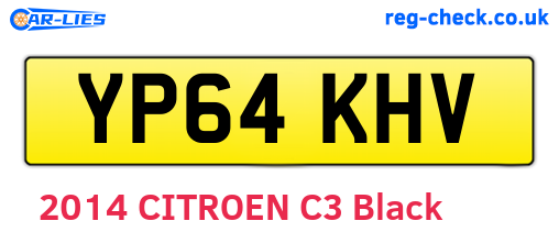 YP64KHV are the vehicle registration plates.