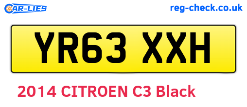 YR63XXH are the vehicle registration plates.