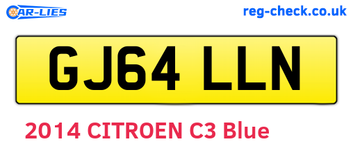 GJ64LLN are the vehicle registration plates.