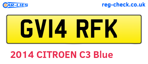 GV14RFK are the vehicle registration plates.