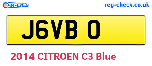 J6VBO are the vehicle registration plates.
