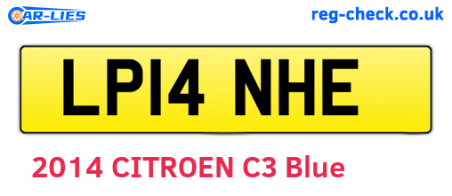 LP14NHE are the vehicle registration plates.