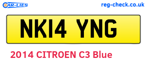 NK14YNG are the vehicle registration plates.