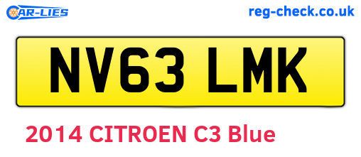 NV63LMK are the vehicle registration plates.