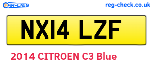 NX14LZF are the vehicle registration plates.