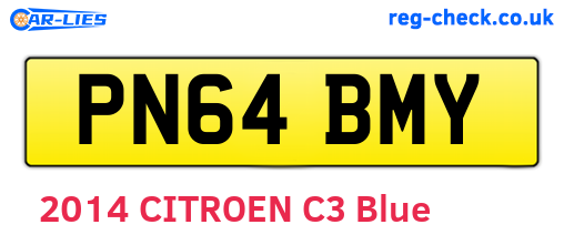 PN64BMY are the vehicle registration plates.