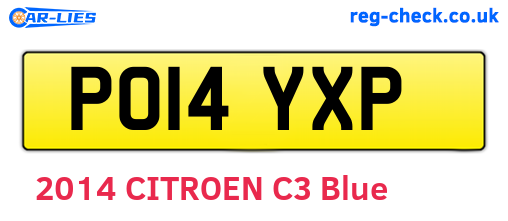 PO14YXP are the vehicle registration plates.