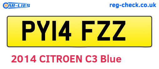 PY14FZZ are the vehicle registration plates.