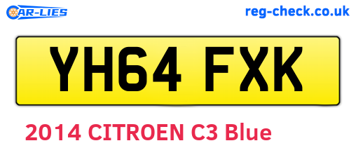 YH64FXK are the vehicle registration plates.