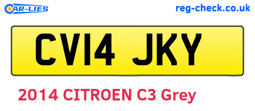 CV14JKY are the vehicle registration plates.