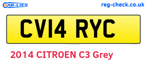 CV14RYC are the vehicle registration plates.