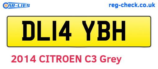 DL14YBH are the vehicle registration plates.