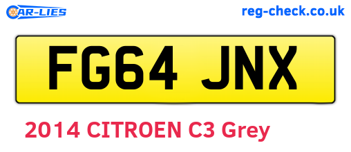 FG64JNX are the vehicle registration plates.