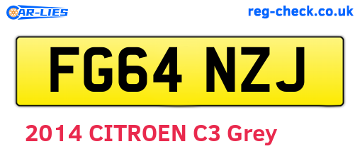 FG64NZJ are the vehicle registration plates.