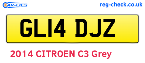 GL14DJZ are the vehicle registration plates.