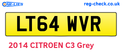 LT64WVR are the vehicle registration plates.