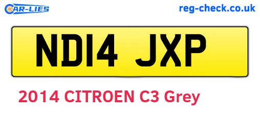 ND14JXP are the vehicle registration plates.