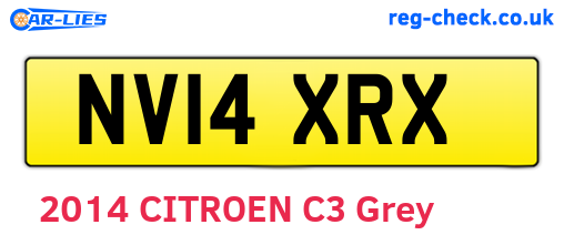 NV14XRX are the vehicle registration plates.