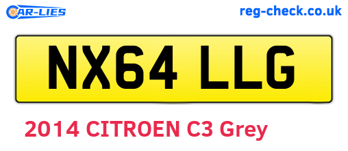 NX64LLG are the vehicle registration plates.