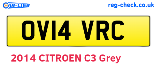 OV14VRC are the vehicle registration plates.
