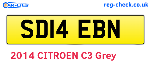 SD14EBN are the vehicle registration plates.