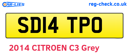 SD14TPO are the vehicle registration plates.