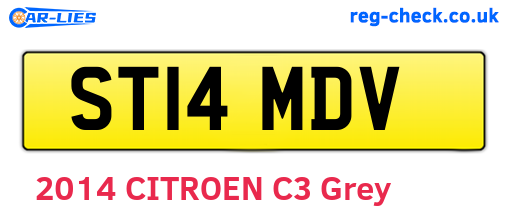 ST14MDV are the vehicle registration plates.