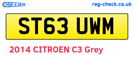 ST63UWM are the vehicle registration plates.