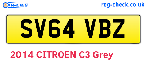 SV64VBZ are the vehicle registration plates.