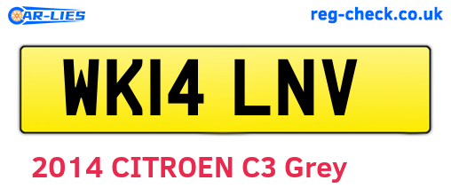 WK14LNV are the vehicle registration plates.