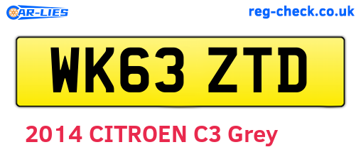 WK63ZTD are the vehicle registration plates.