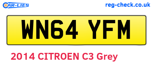 WN64YFM are the vehicle registration plates.