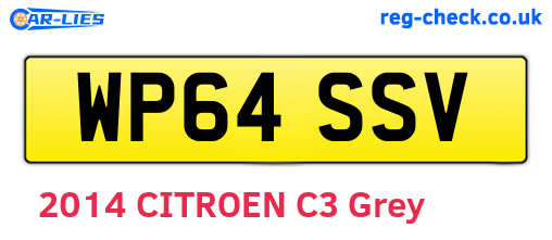 WP64SSV are the vehicle registration plates.