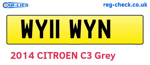 WY11WYN are the vehicle registration plates.