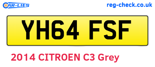 YH64FSF are the vehicle registration plates.