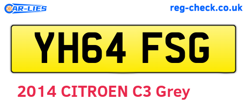 YH64FSG are the vehicle registration plates.