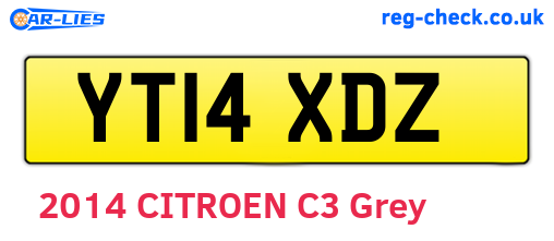 YT14XDZ are the vehicle registration plates.