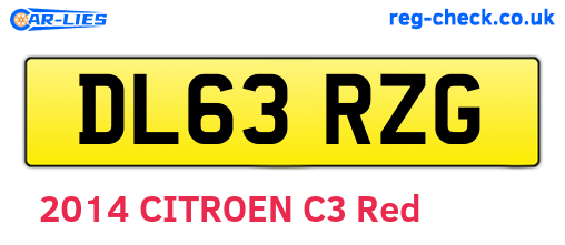 DL63RZG are the vehicle registration plates.
