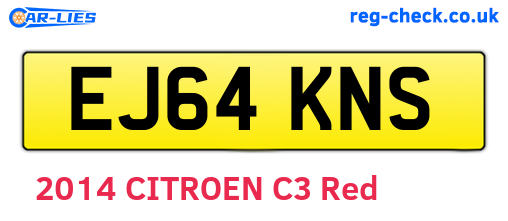 EJ64KNS are the vehicle registration plates.