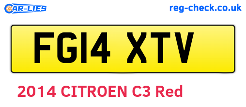 FG14XTV are the vehicle registration plates.