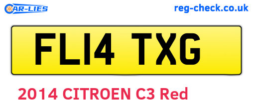 FL14TXG are the vehicle registration plates.