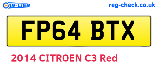 FP64BTX are the vehicle registration plates.