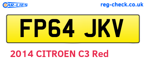 FP64JKV are the vehicle registration plates.