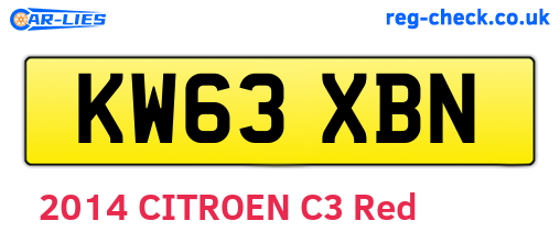 KW63XBN are the vehicle registration plates.