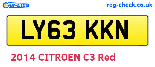 LY63KKN are the vehicle registration plates.