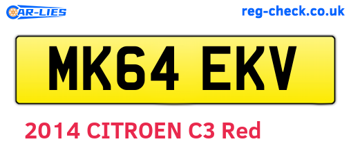 MK64EKV are the vehicle registration plates.