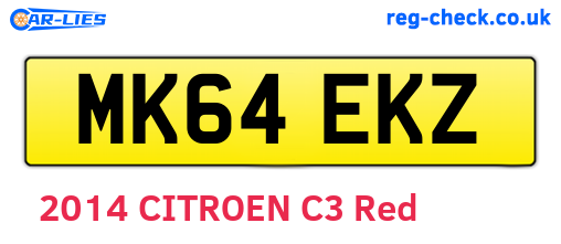 MK64EKZ are the vehicle registration plates.